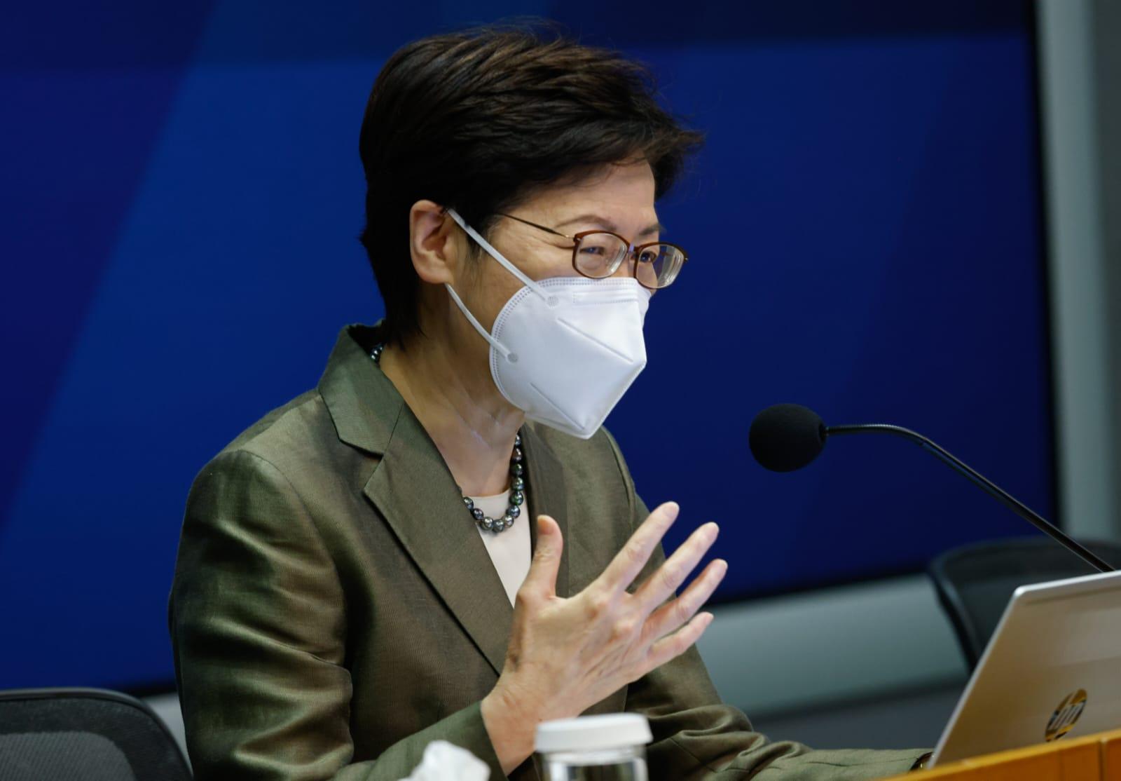 特首林鄭月娥。(蘇文傑攝)