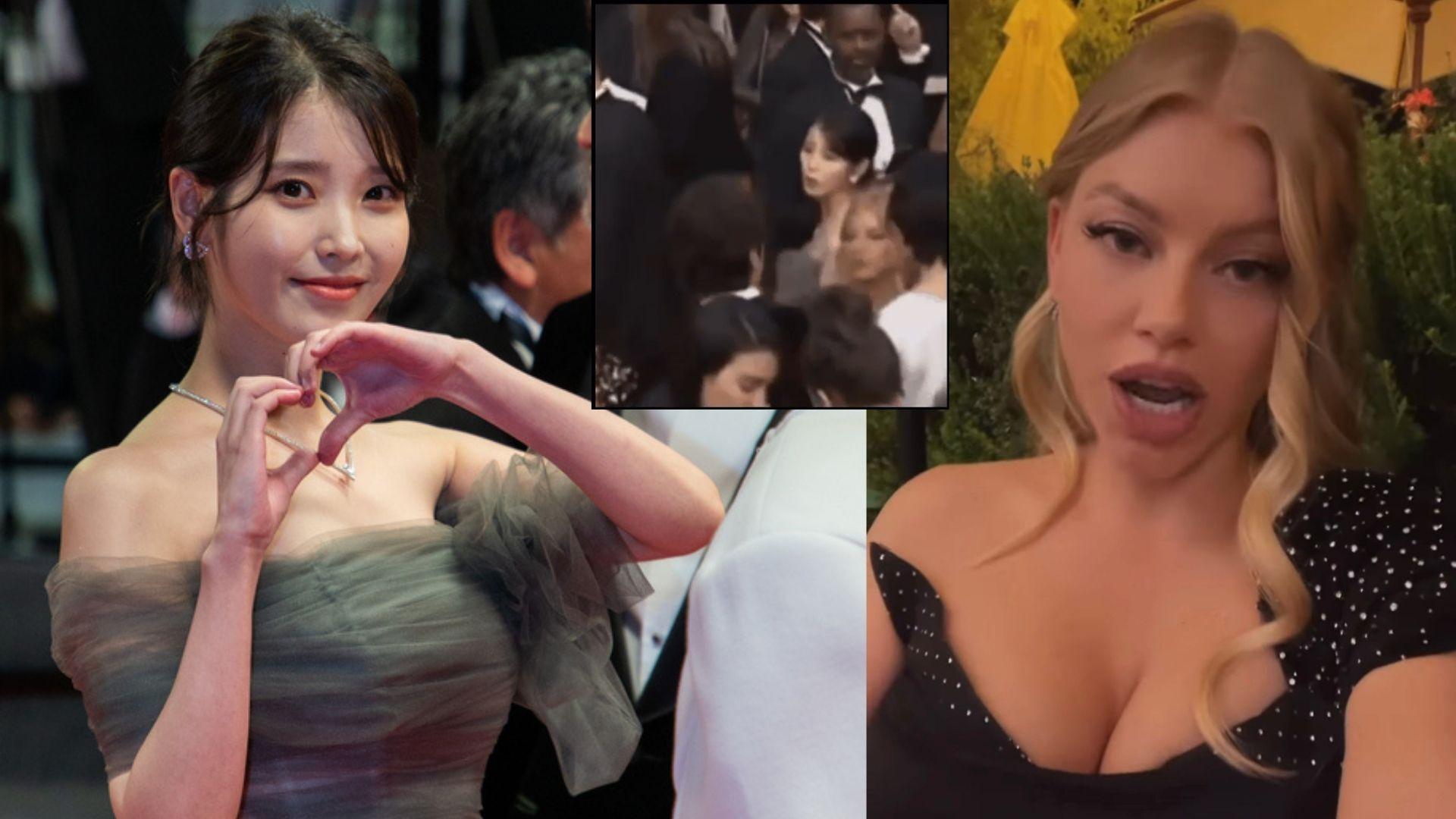 康城影展｜IU紅地毯被撞 法國網紅遭起底即道歉補鑊