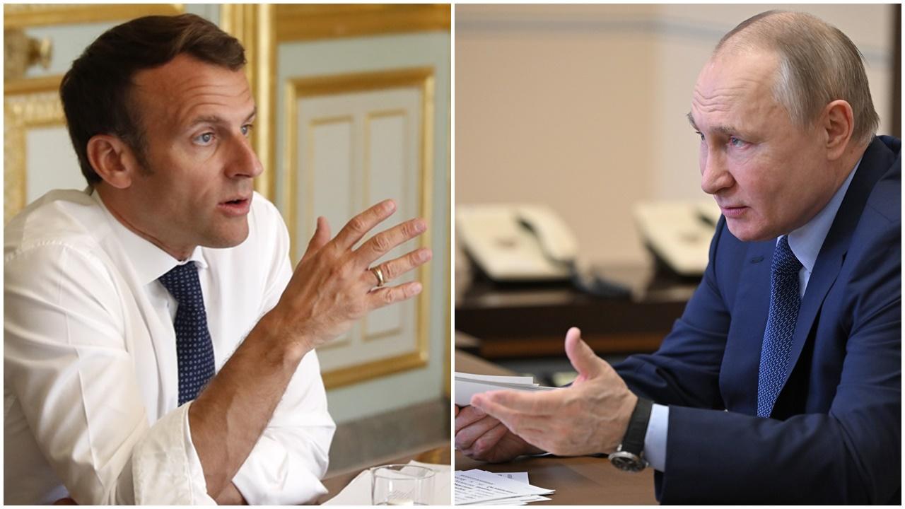 馬克龍普京第10次通話，俄指歐盟對烏軍暴行視而不見。(資料圖片)