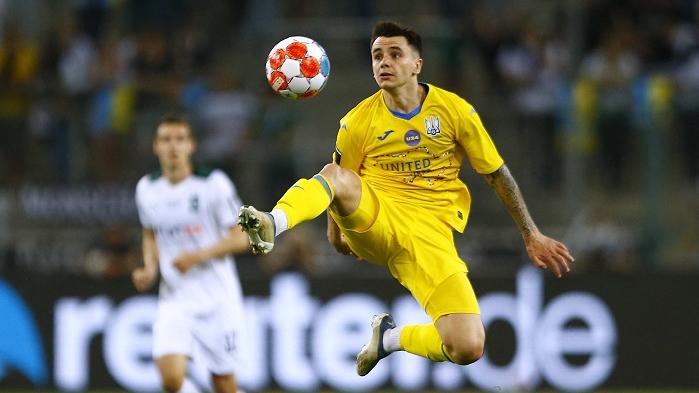 烏克蘭被俄羅斯入侵後，國家隊首場友賽對德甲的慕遜加柏。(路透社)