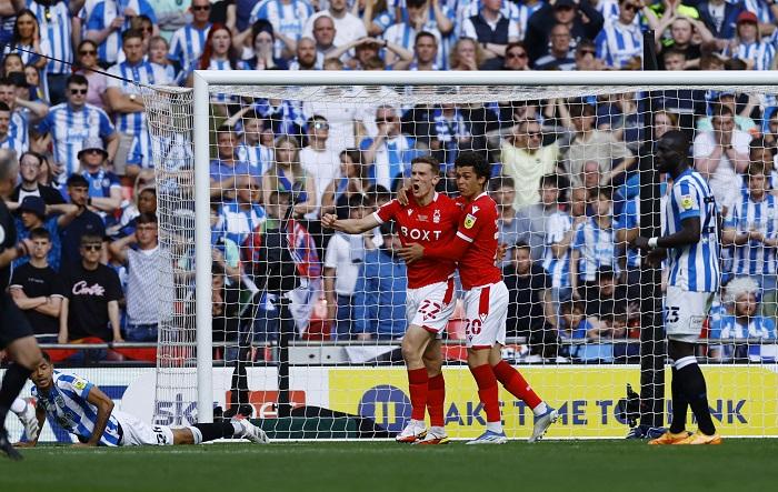 諾定咸森林以對手一個烏龍球，取得來季英超席位。(路透社)