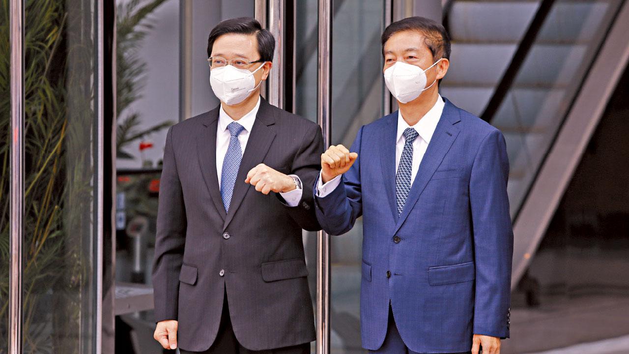 禮節拜訪｜馬不停蹄走訪 李家超拜會4中央駐港機構