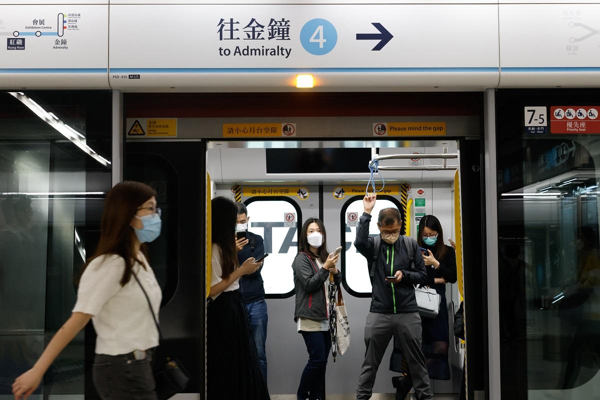東鐵綫服務已伸延至金鐘。(資料圖片／蘇文傑攝)