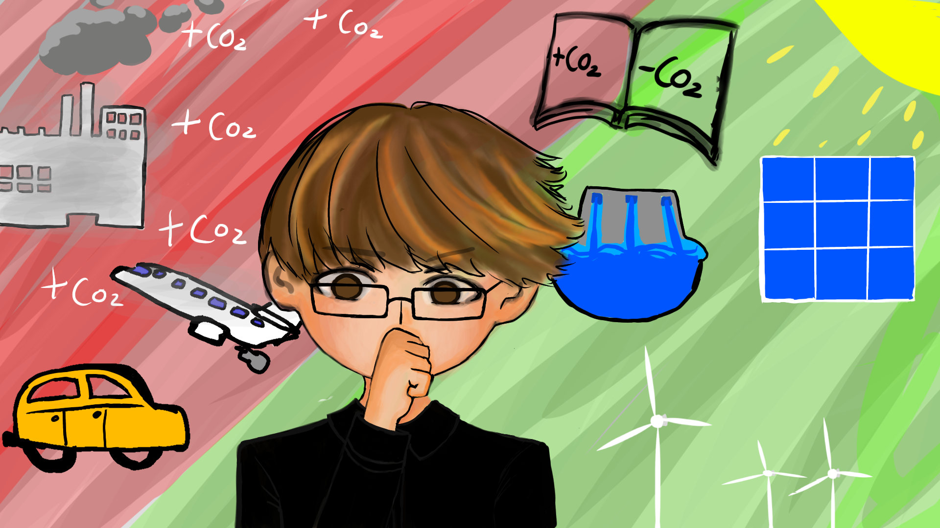 來源：廠商會蔡章閣中學 5C高安尼 GURUNG Anisha同學 題目：碳帳簿