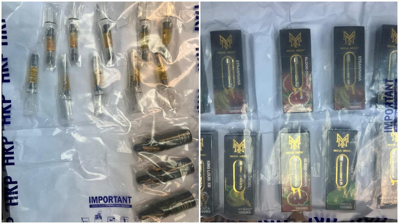 灣仔男酒店房存毒品，檢39萬大麻花等。(警方圖片)