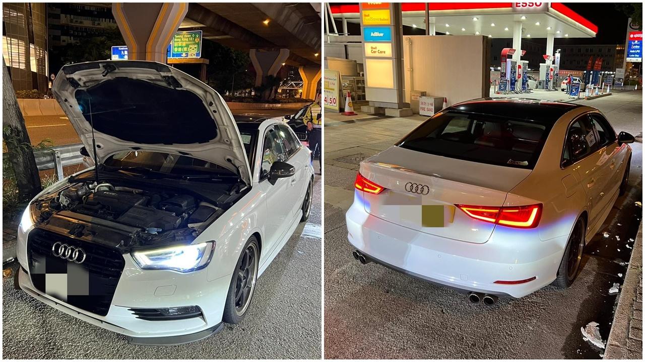 東九龍打擊危駕及酒駕，4名男司機被捕。(警方圖片)