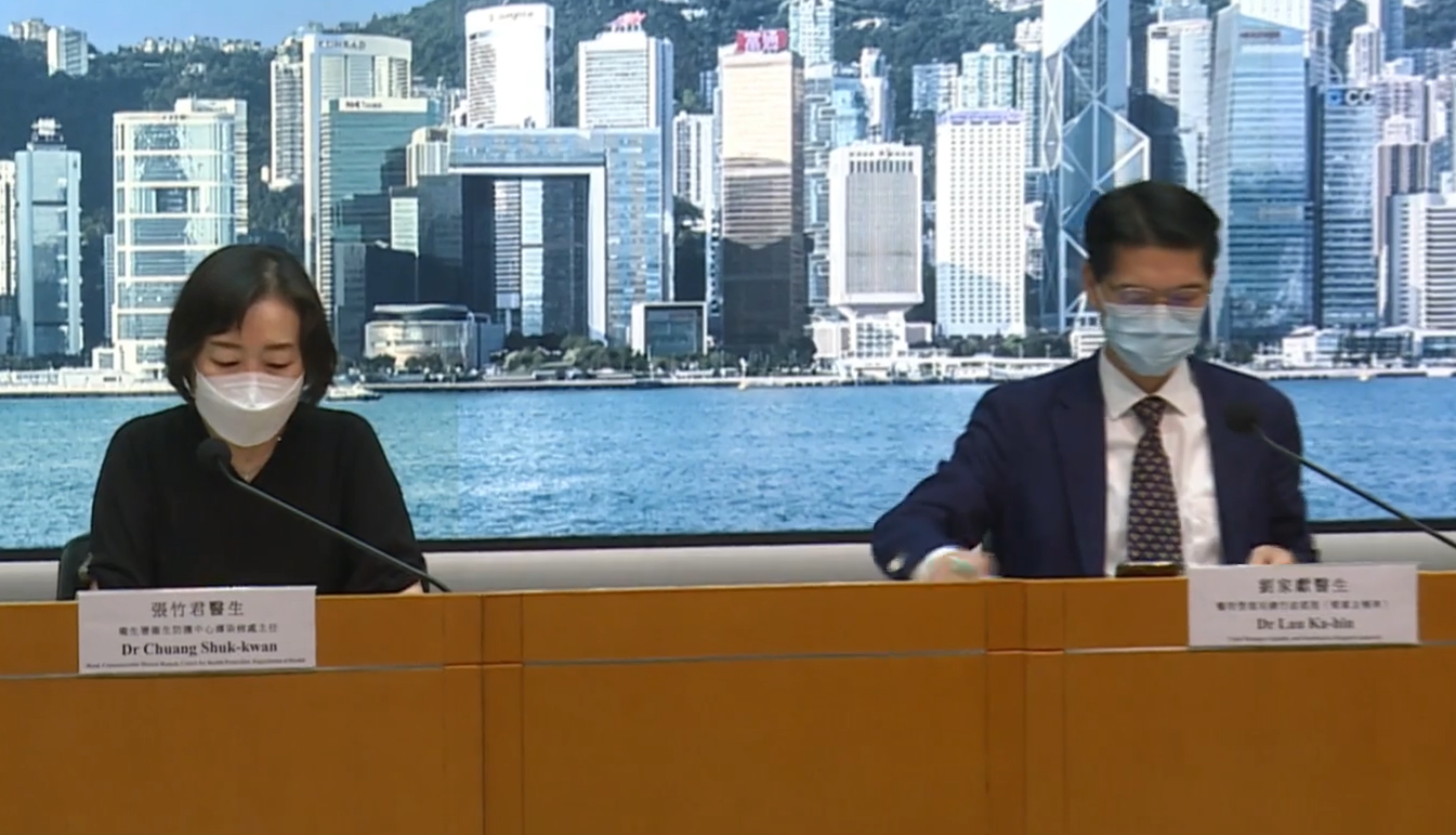 本港今日再多851宗確診。(直播截圖)