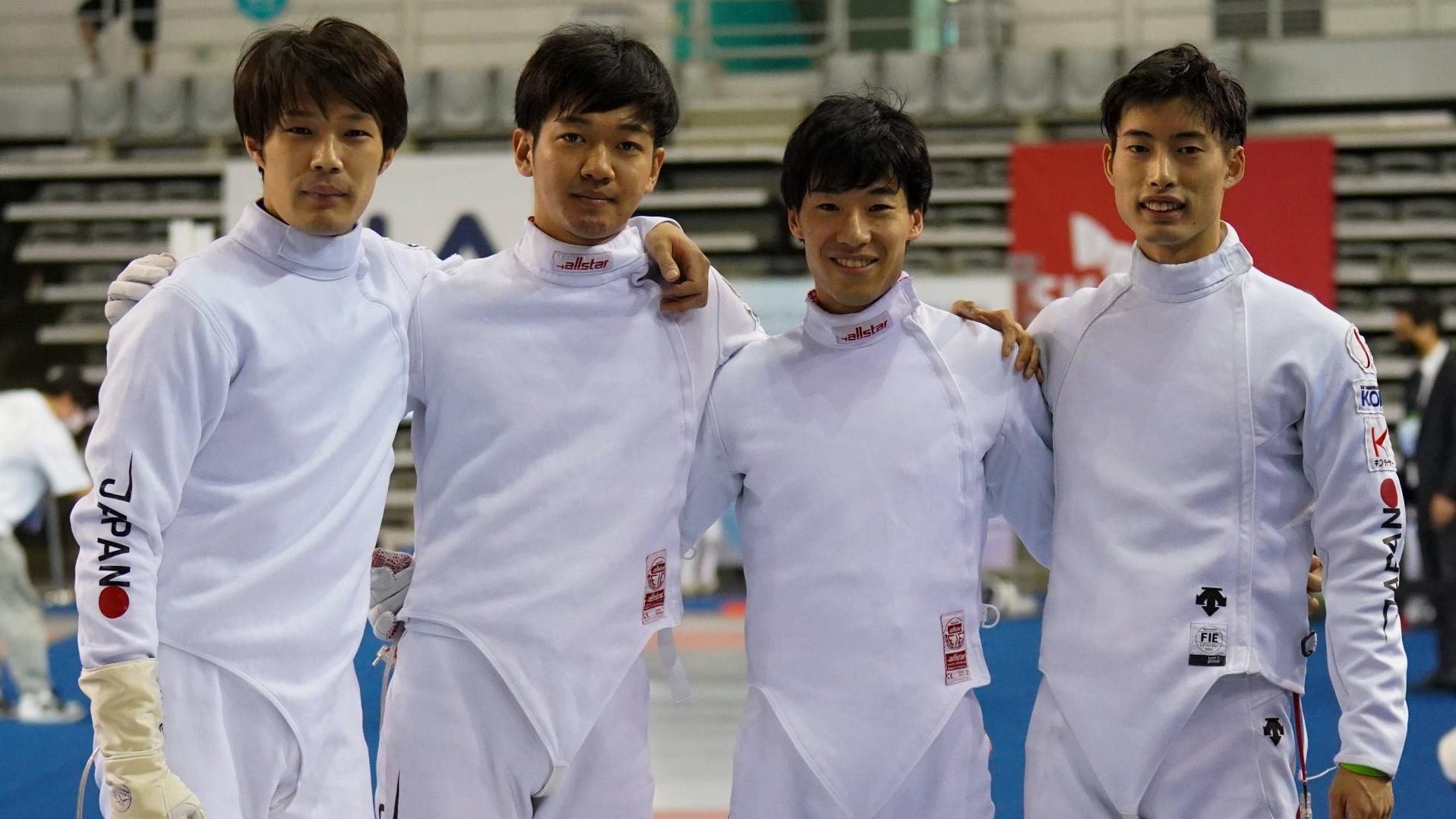 去年東京奧運的日本重劍隊，被指濫用集訓費用。(國際劍擊協會圖片)