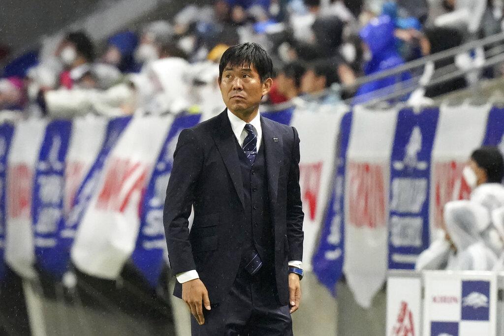 日本隊主帥森保一表示，將會以經驗淺的球員出戰東亞盃賽事。(美聯社)