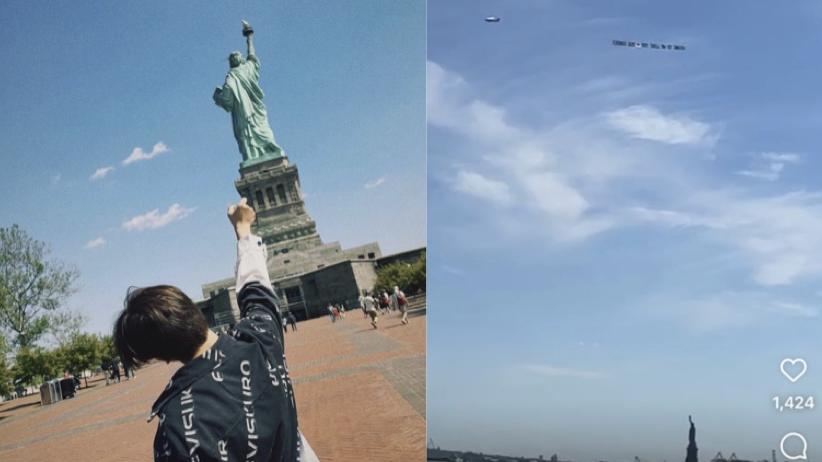 姜國姜糖空中應援勁壯姜   「KEUNG TO WE LOVE YOU」橫額盤旋上空