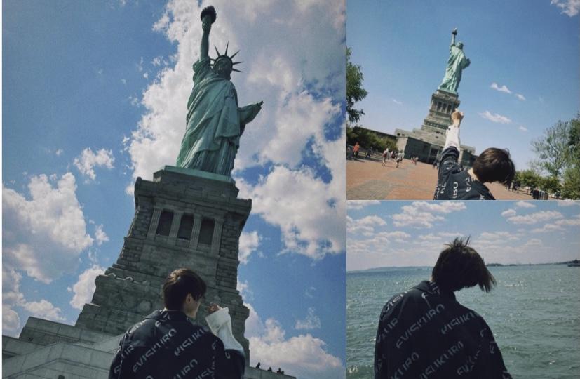 姜濤親往姜糖飛機應援點打卡  模仿自由女神舉火炬興奮到頭亂亂了