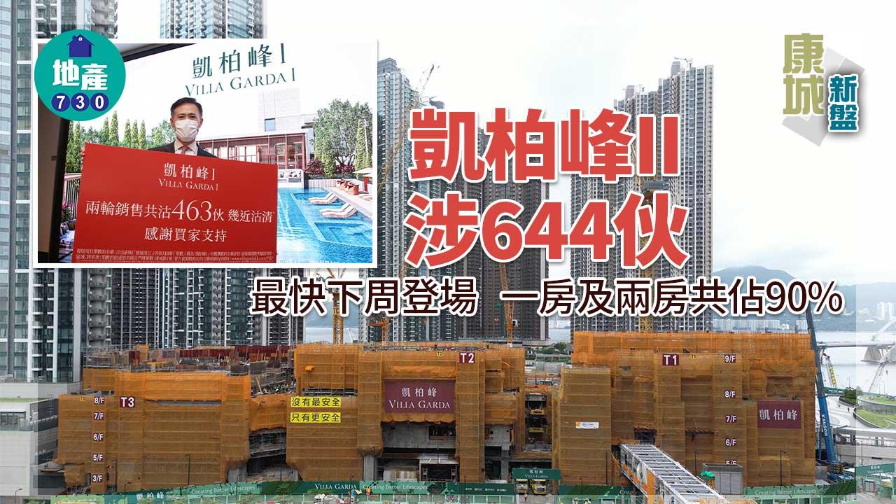 康城新盤｜凱柏峰II涉644伙 一房及兩房共佔90% 最快下周登場