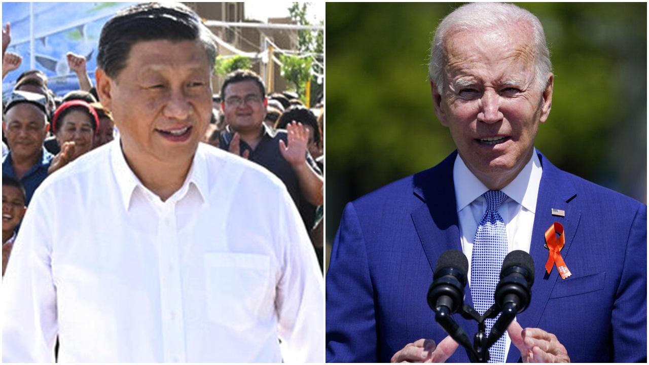 外媒報道，美國總統拜登(右)和中國國家主席習近平會在周四通話。(美聯社圖)