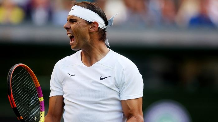 拿度16強擊敗荷蘭球手，晉身溫網八強。(路透社)