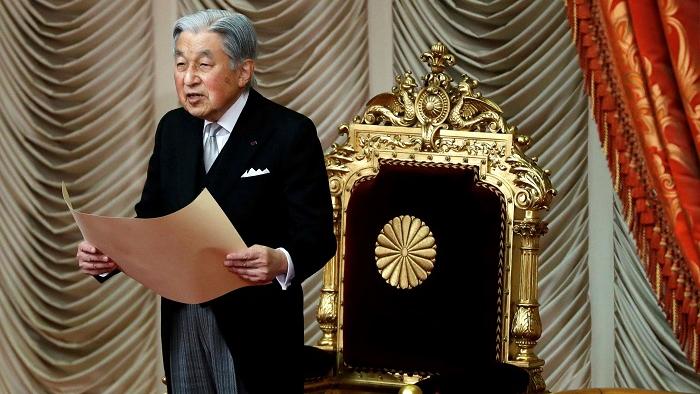 日本宮內廳公布上皇明仁天皇心臟早前發現毛病。(路透社)