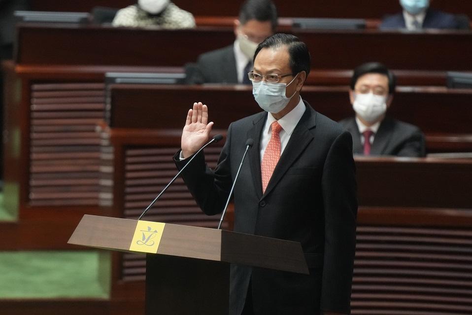 立法會議員陳紹雄快測呈陽性。(陳奕釗攝)