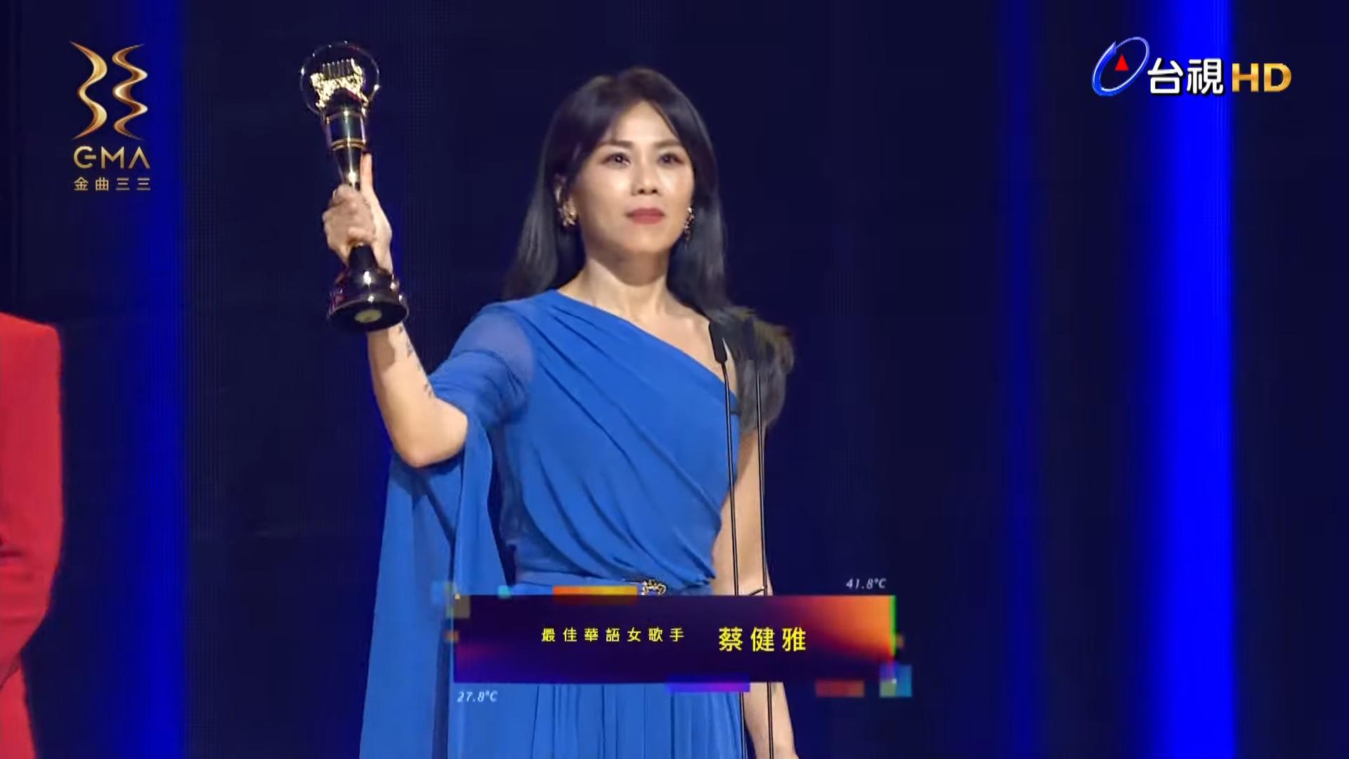 金曲獎2022｜蔡健雅奪歌后等四獎成大贏家 崔健首封金曲歌王