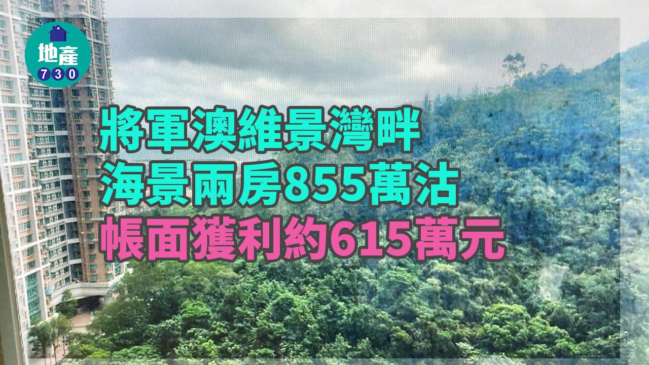 二手樓成交｜本月交投略回升 維景灣畔海景兩房855萬沽