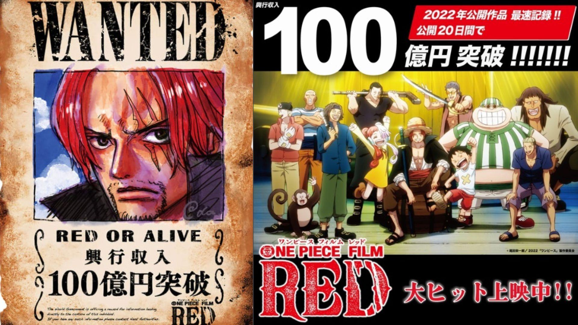 海賊王新片登本港單日票房亞軍 《ONE PIECE FILM RED》日本上映20天勁收5億港元