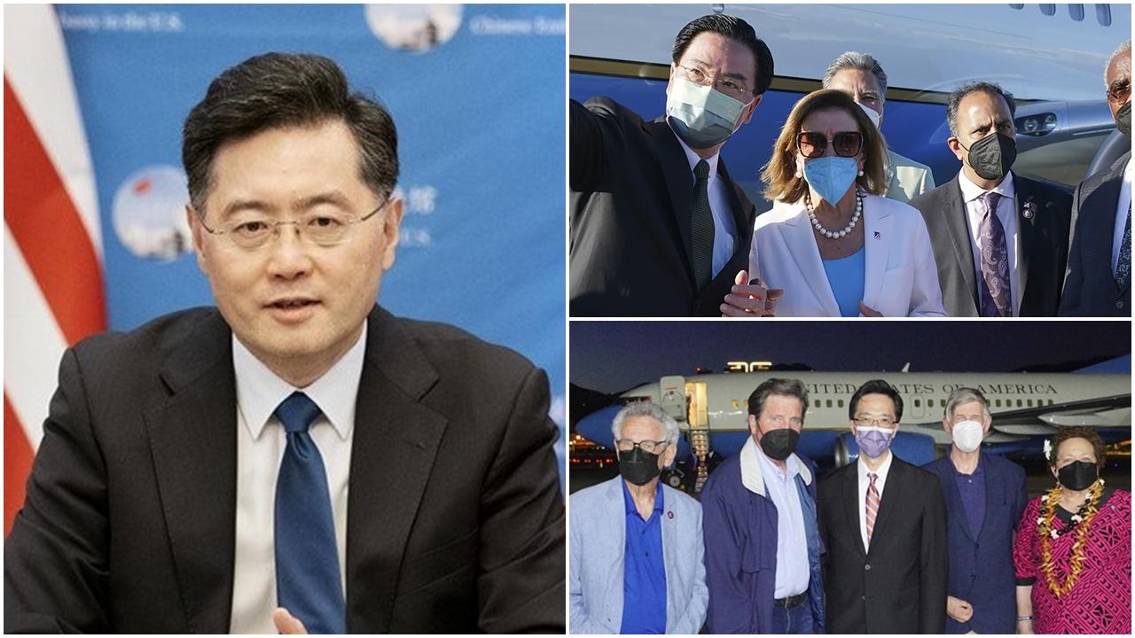 秦剛指美國在台問題上挑釁在先，冀美方汲取教訓。(資料圖片)