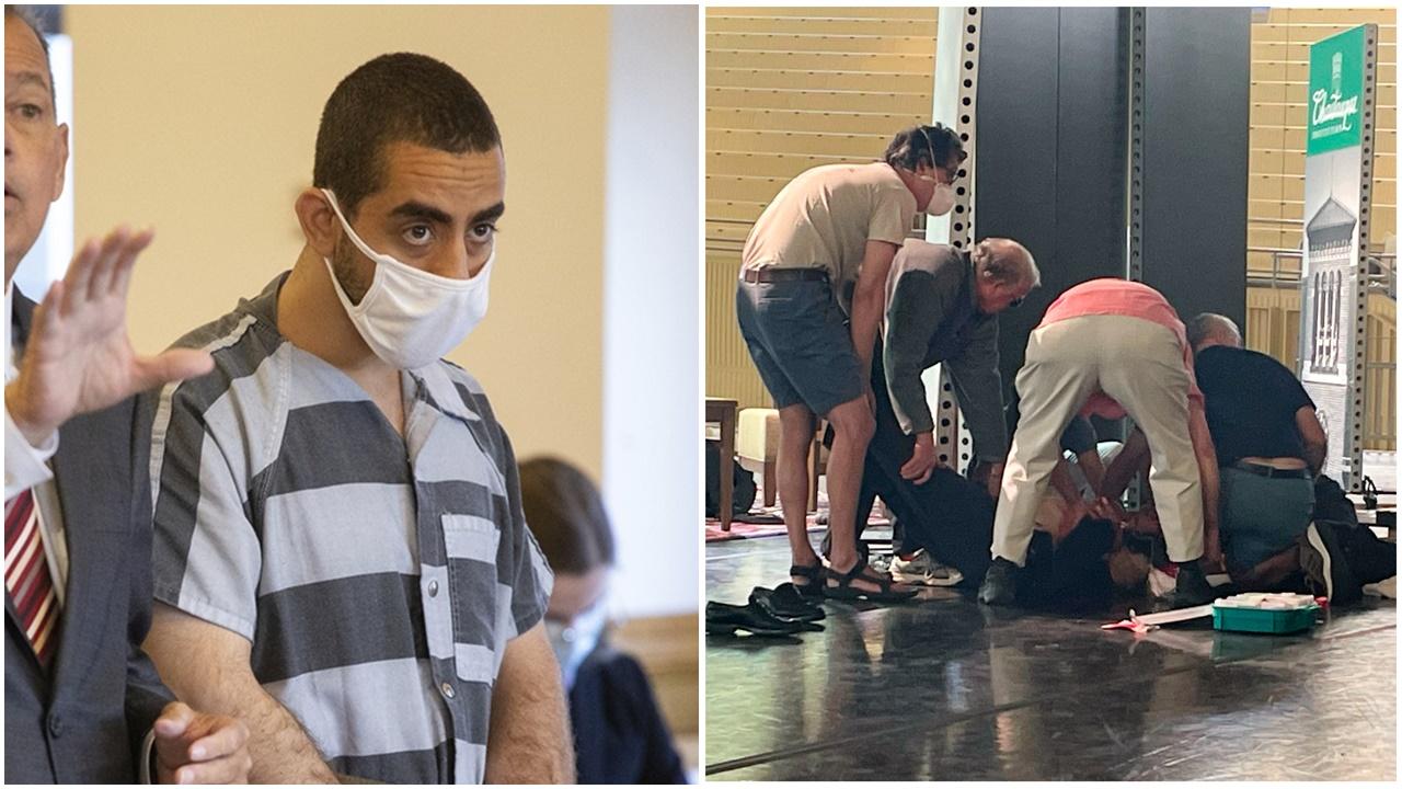 《撒旦詩篇》作者遇刺案疑犯再否認控罪，律師促傳媒停致電監獄。(AP/網上圖片)