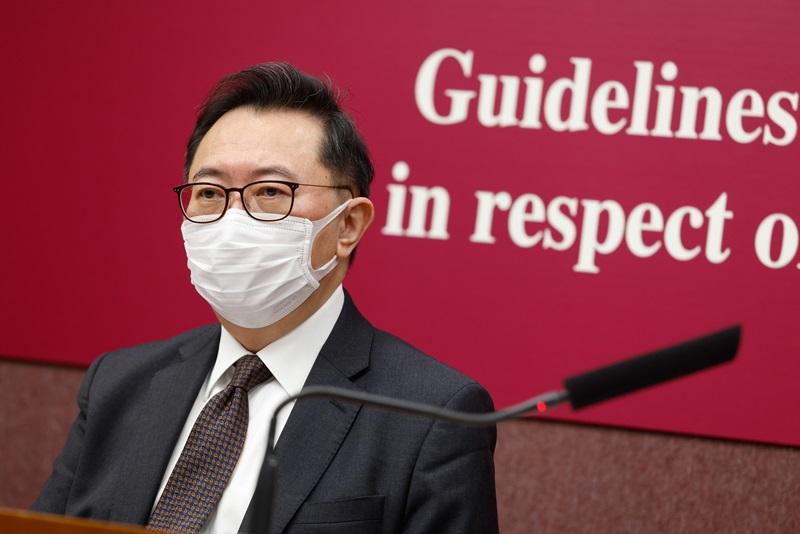 選管會主席馮驊法官任期今日屆滿。(資料圖片)