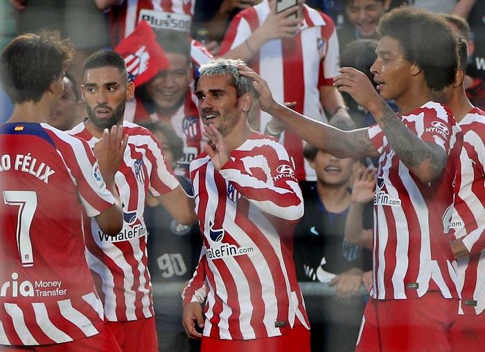 基沙文近一年的首個西甲入球。(路透社)