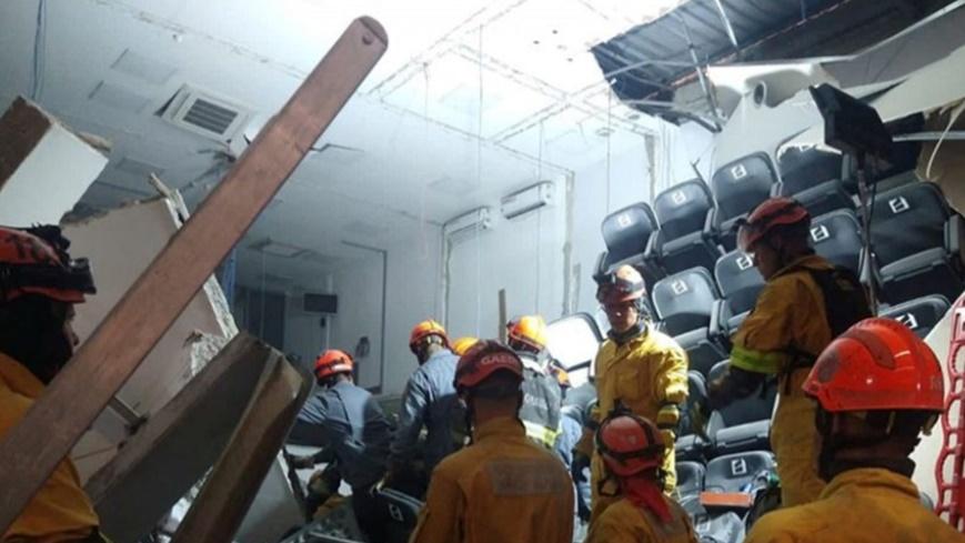 巴西聖保羅州貨倉局部倒塌至少9死，2名議員候選人一度被困。(網上圖片)