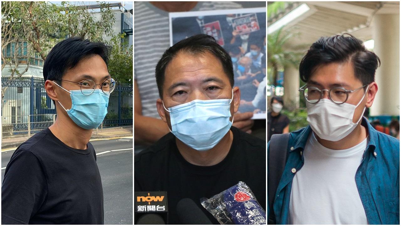 民主派47人初選案，左起朱凱廸、胡志偉及張可森認罪，今日在高等法院進行案件管理聆訊。(資料圖片)