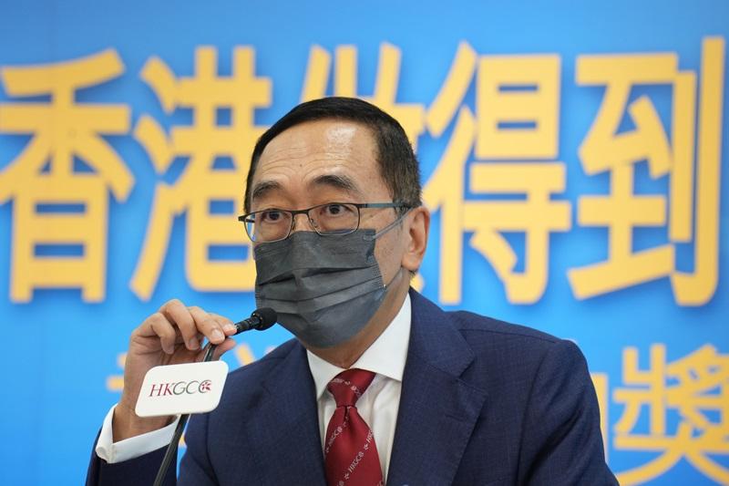 梁兆基表示，期望政府盡快放寬入境措施至「0+0」，以吸引大型商務活動回流香港。