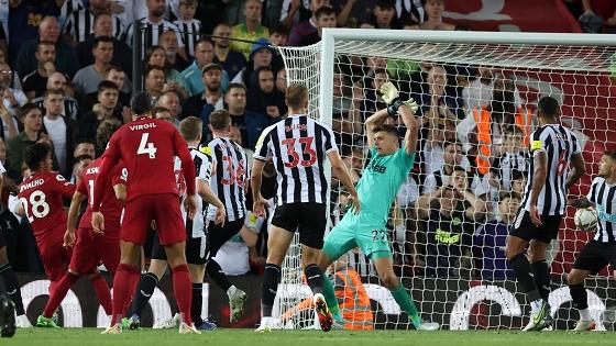 利物浦的最後一擊，成功擊敗紐卡素。(路透社)