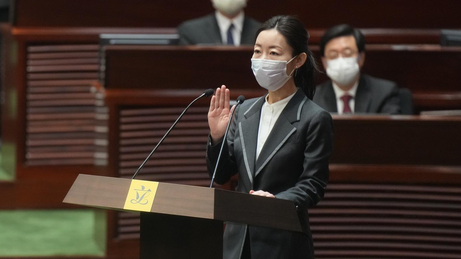 立法會議員洪雯確診 將居家隔離。(陳奕釗攝/資料圖片)
