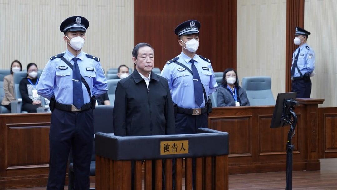 傅政華一審判處死緩。(央視圖片)