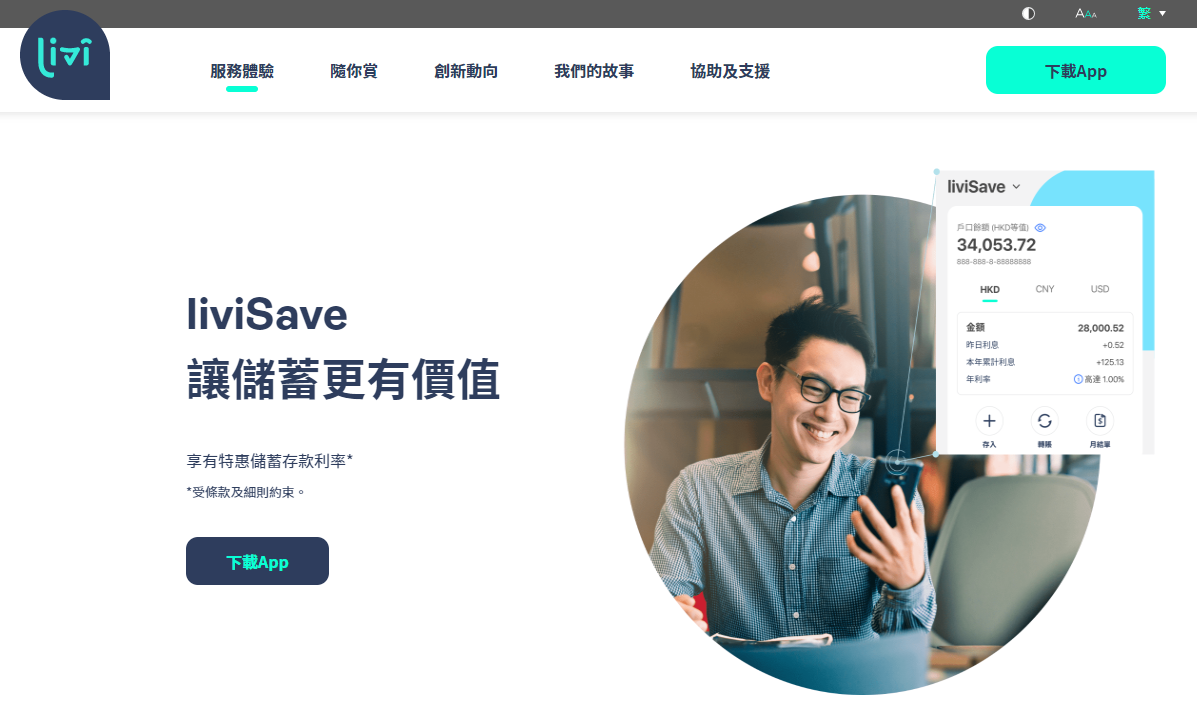 虛銀動態｜livi加活期息 50萬以上結餘0.125厘