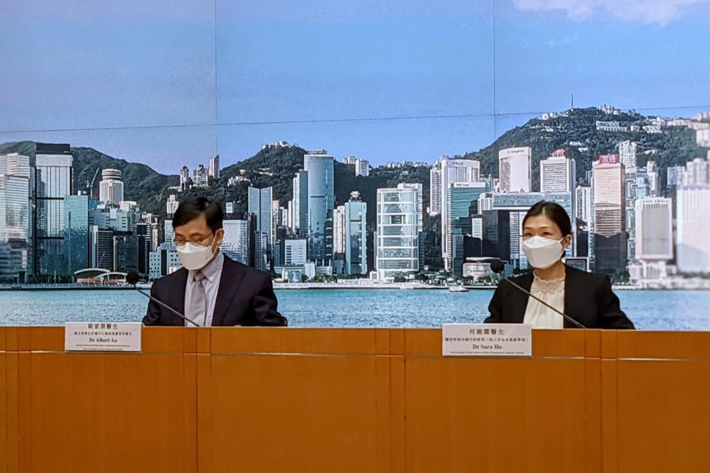 疫情記者會。(羅庸軒攝)