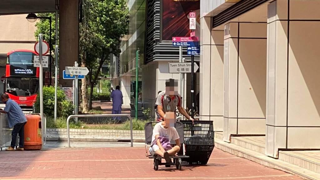 網上熱話︱屯門伯伯趕路跌倒　順豐哥哥手推車暖心載送至目的地