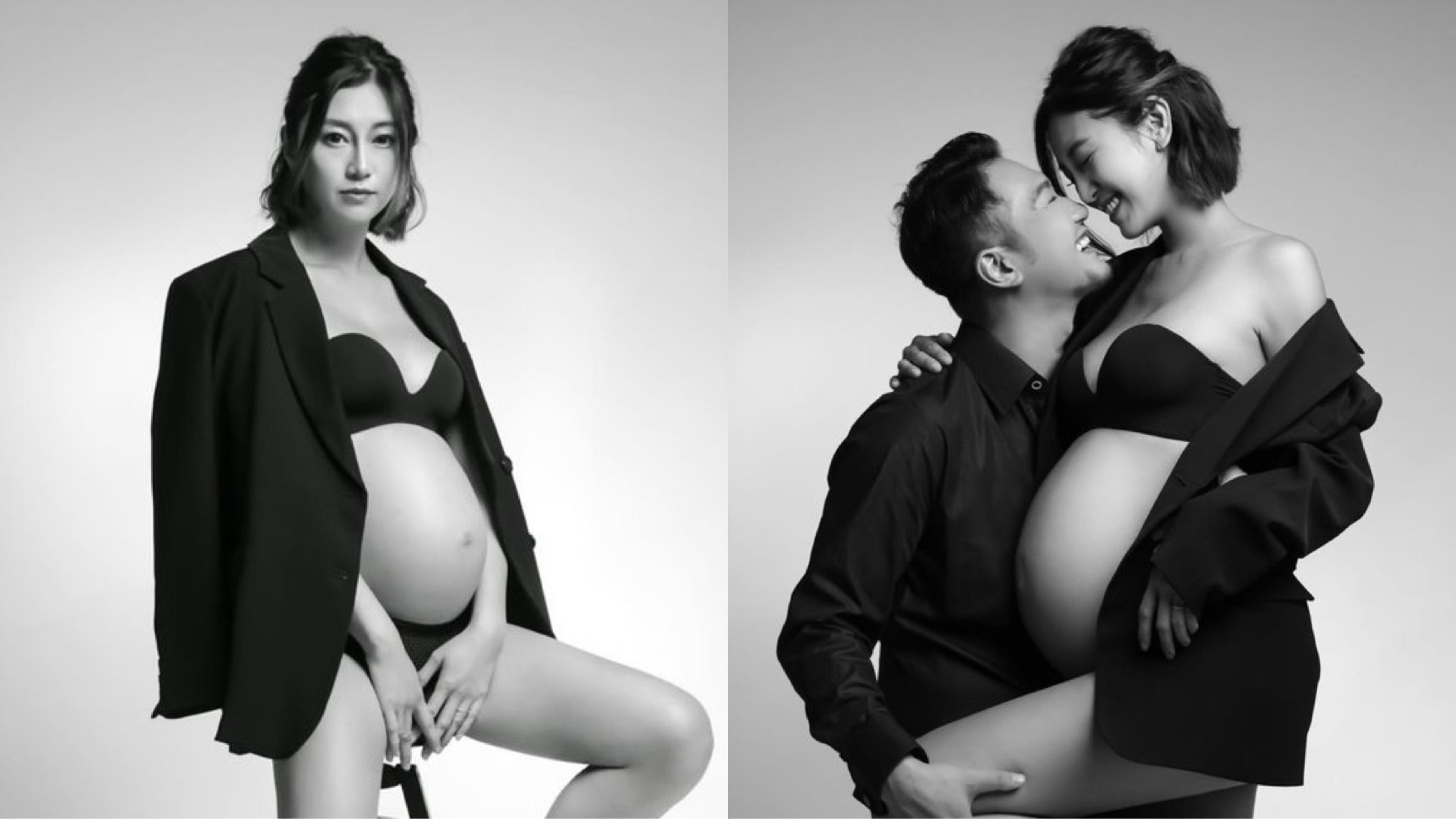 郭思琳卸貨在即貼型格孕照 吳浩康：你黑口黑面咁好正呀！ 