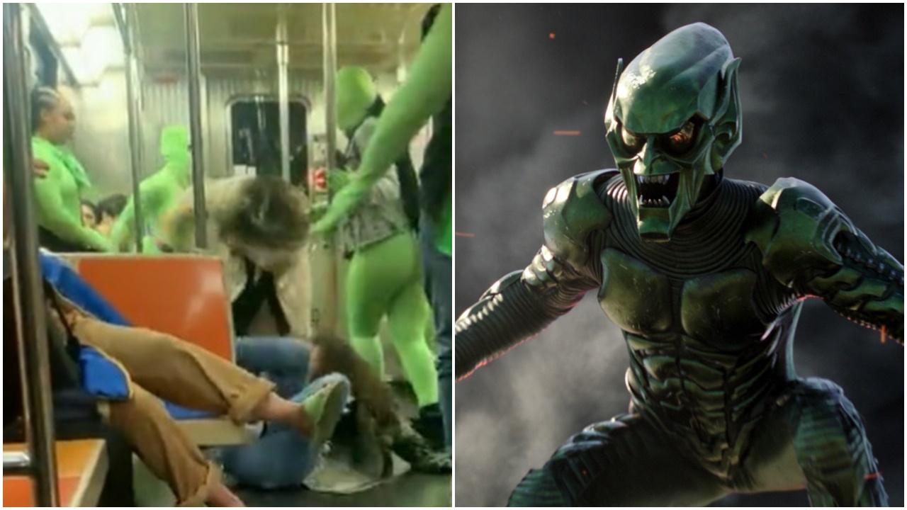 9「綠魔」紐約地鐵搶劫乘客，警鎖定4人身分。(Twitter)