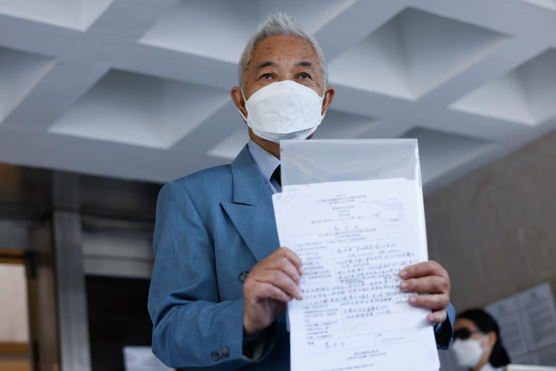 「長洲覆核王」郭卓堅今日再就政府修例提出司法覆核。(蘇文傑攝)