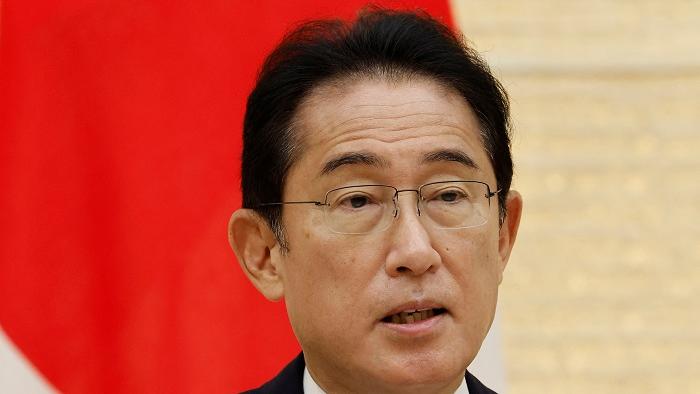 日本首相岸田文雄公布39萬億日圓經濟措施。(路透社)