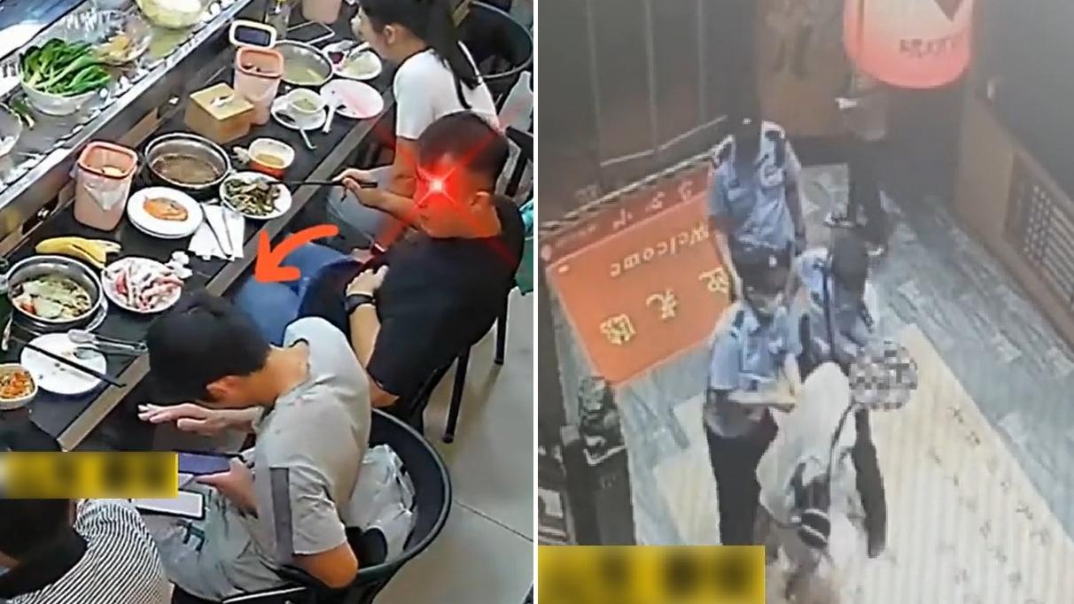 身旁食客不斷玩手機，休班警起疑悄悄留意後，發現對方「洗錢」。(互聯網)