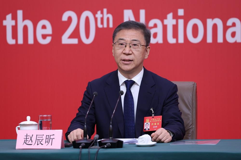 國家發改委副主任趙辰昕對於有人認為「中國要搞自給自足」，直言「這種理解是錯誤的」。(新華社)