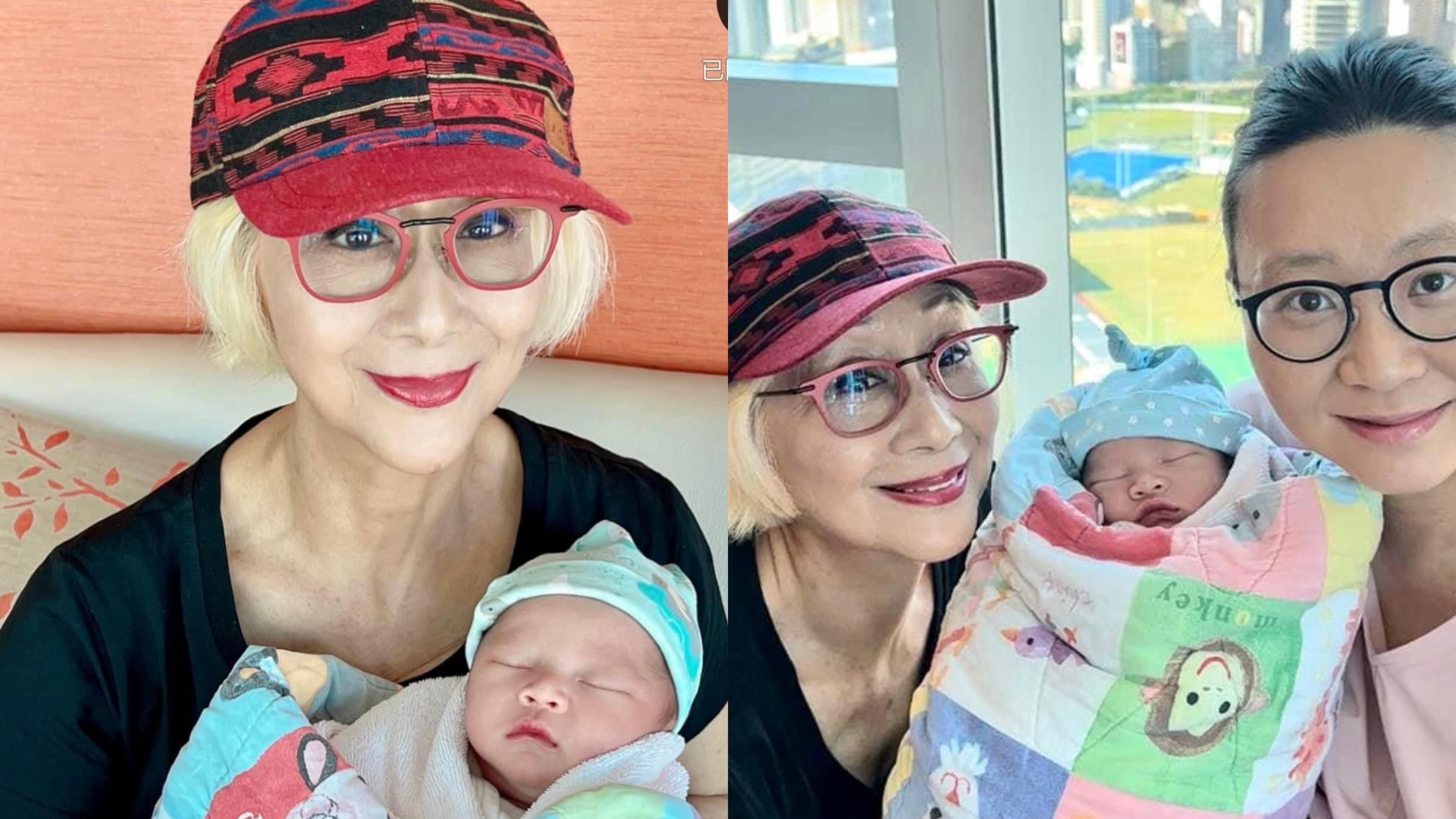 陳曼娜興奮宣佈再添男孫 BB面圓圓勁可愛