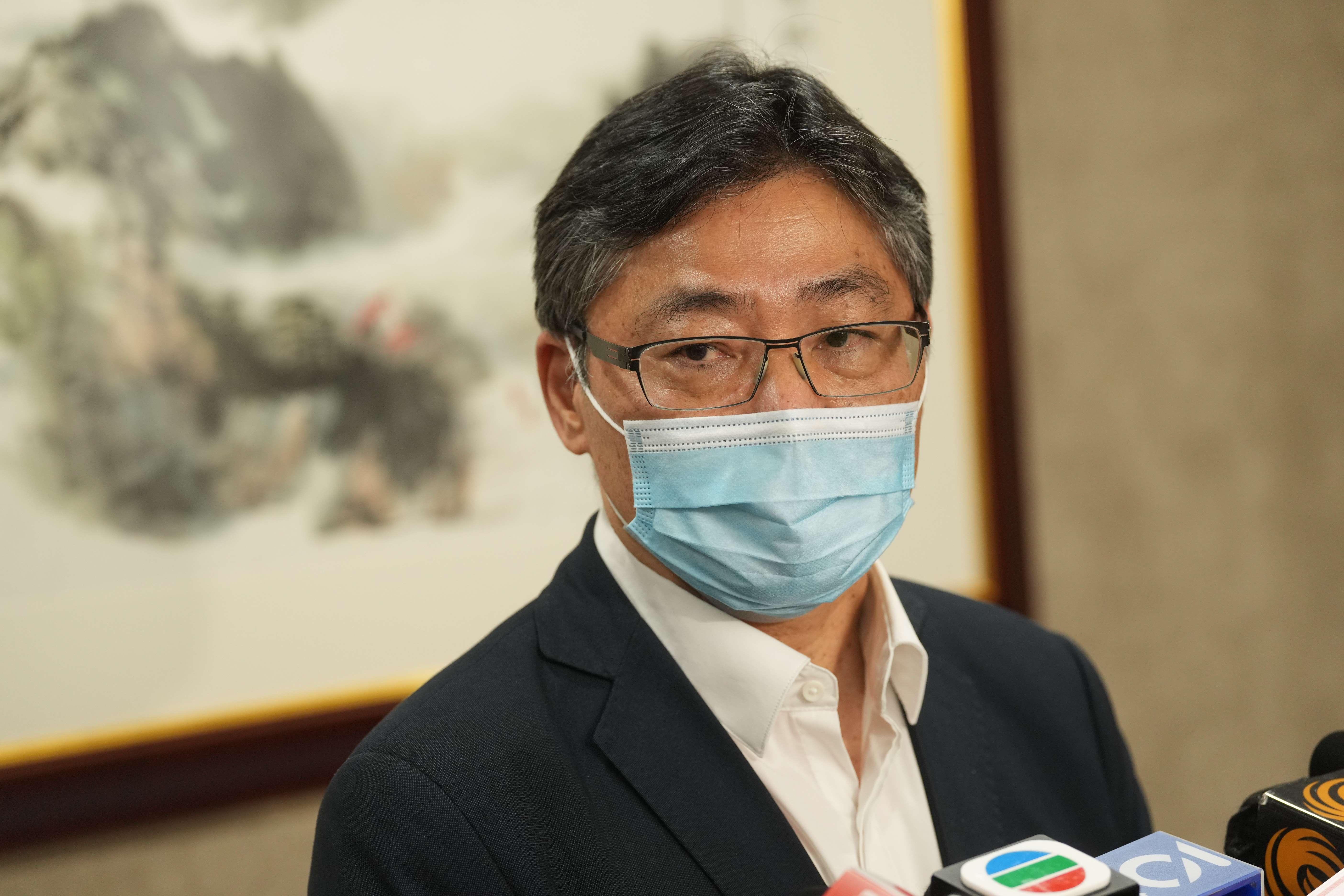 港區省級政協聯誼會 運輸及物流局局長林世雄見記者 林世雄