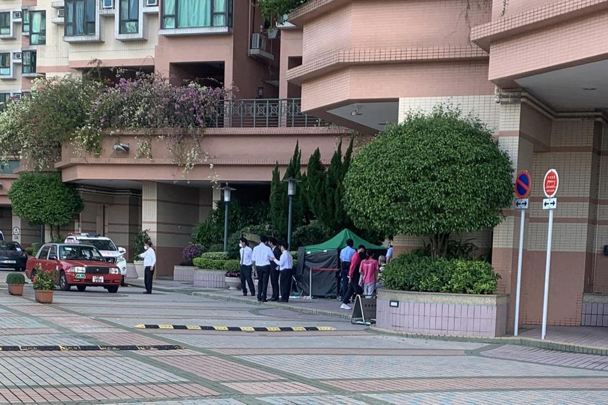 清水灣半島今日早上有一名男子墮樓。(網民Roger Chen@FB群組「西貢將軍澳討論區」)