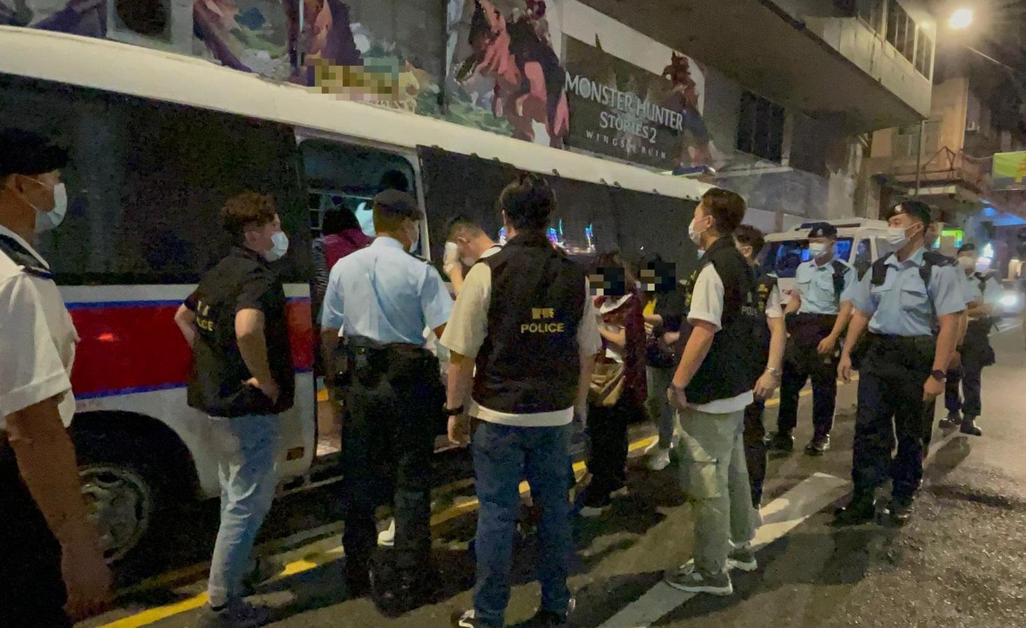 警油尖旺九龍城反黑　搗非法百家樂賭場拘46人