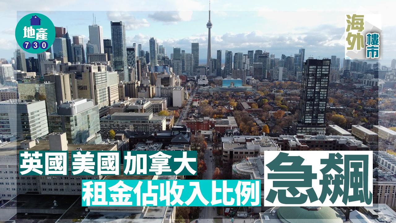 海外樓市｜升幅癲過香港！英美加租金佔收入比例急飆