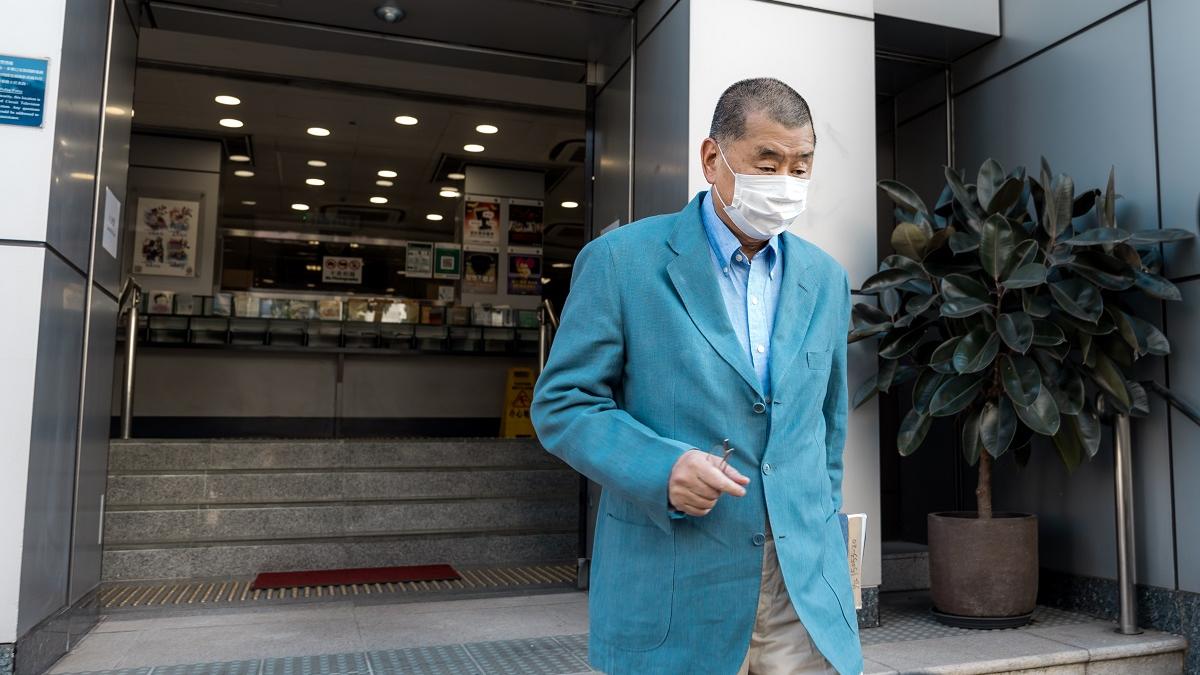 黎智英聘英御狀一案，律政司上訴敗訴，需付兩案訟費共85.5萬。(資料圖片)