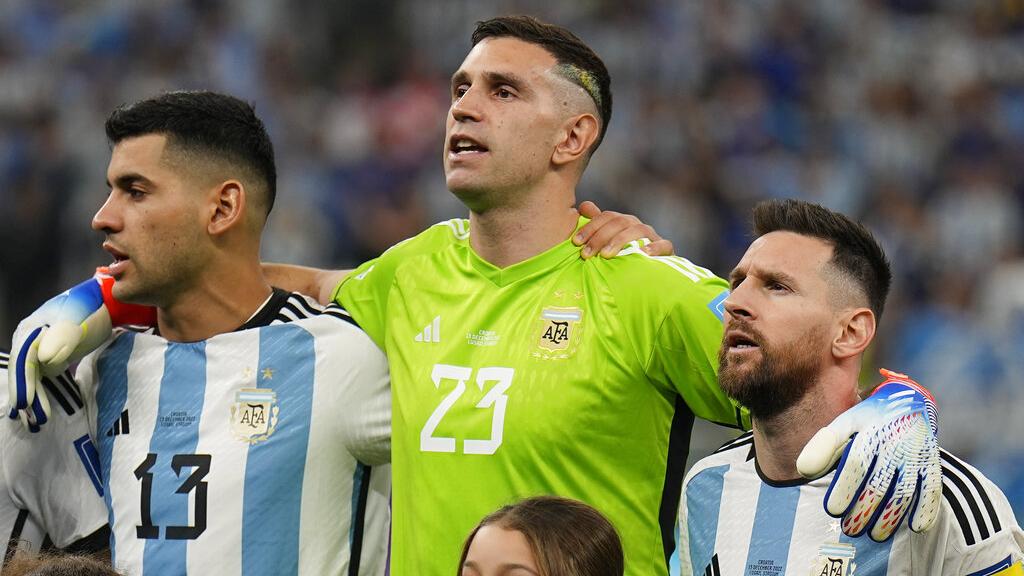 阿根廷預計世界盃決賽正選，包括羅美路、馬天尼斯及美斯。（美聯社） 