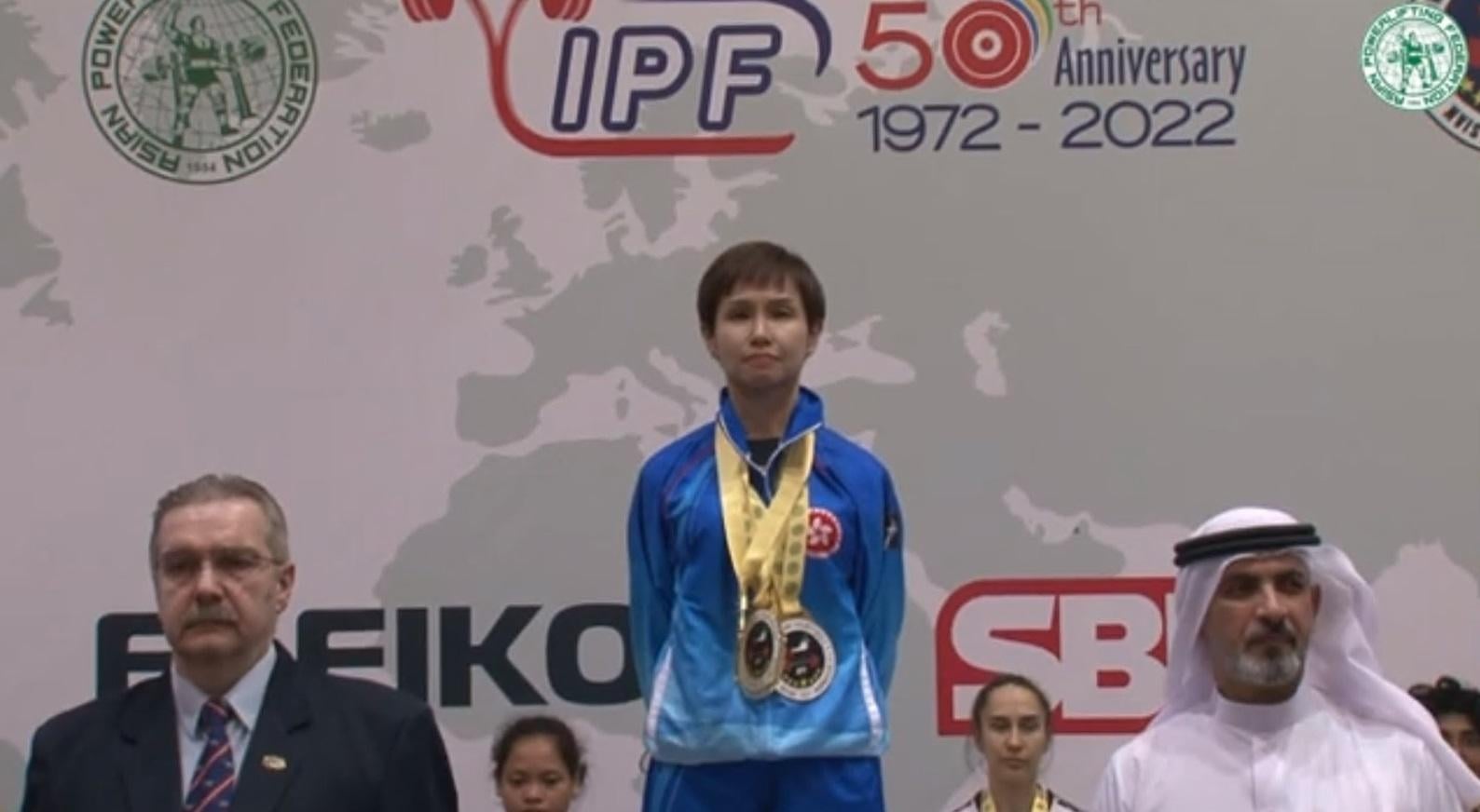 香港選手連煒楨於女子「所有年齡組別及體重級別47公斤」賽事中，為香港奪得金牌。